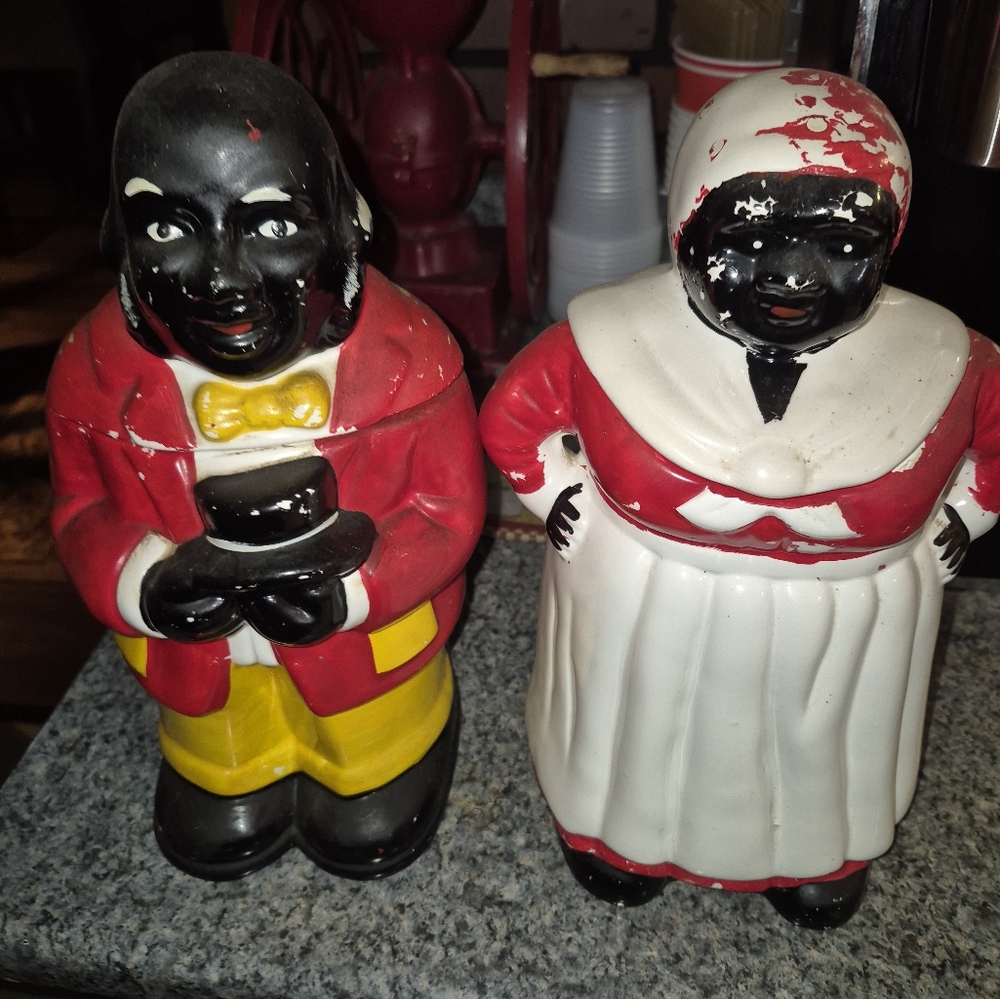 Vintage Ceramic Figurines 1920s Jars